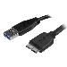 Superspeed USB 3.0 Cable A To Micro B - M/m 0.5m Black Thin