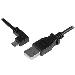 Micro-USB Charge-and-sync Cable M/m - Left-angle Micro-USB - 28/24awg - 1 M