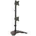 Dual Monitor Stand - Vertical For Monitors Up To 27in - Steel