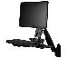 Wall Mounted Sit Stand Desk For One Monitor Up To 24in - Adjustable