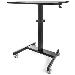 Mobile Standing Desk - Portable Sit Stand Ergonomic Rolling Cart