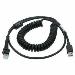 Cable USB Type Atpuw Coiled 2.4m Blk 2.4m Black