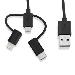 LIGHTNING/USBC/MICRO USB CABLE 3-IN-1 CABLE - MFI CERTIFIED