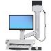 Styleview Sit-stand Combo System With Worksurface And Small Cpu Holder (white)
