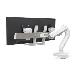 HX Dual Monitor Arm, Low-Profile Top Mount C-Clamp white