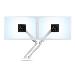 MXV Desk Dual Monitor Arm (white) with Two-Piece Clamp