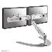 DESK MOUNT DUAL 10-24IN GAS SIL STND.MAX 15KG.VESA75X75TO100X100