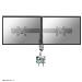 DESK MOUNT DUAL 10-24IN GAS SIL CLMP.MAX 15KG.VESA75X75TO100X100