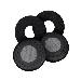 HZP 46 Black - Leatherette Ear Pads 2 Pcs