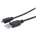 USB Cable A Male - Micro B Male 1 Ferrite Core USB2.0 2m Black