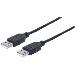 USB 2.0 Cable Type-A Male to Type-A Male, 480 Mbps, 3m Black