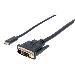 USB-C To DVI Adapter Cable Alt Mode Sig DVI 1080p Black 2m