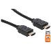 High Speed HDMI Cable With Ethernet 4k@60hz Uhd, 18gbps Bandwidth, Male To Male, Shielded, 2m Black