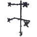 Universal Four Monitor Mount With Double-link Swing Arms Holds Four 13in To 32in LCD Monitors Up To 8kg Black