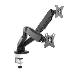 Aluminum Gas Spring Dual Monitor Desk Mount Hold Two 17in to 32in Monitors up to 9kg