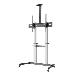 Aluminum Height-Adjustable Multimedia TV Cart, for 60in to 100in up to 80 kg