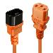 Extension Cable Iec - C14 To Iec C13 - 1m - Orange