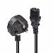 Mains Power Cable - 3 Pin Plug To Iec C13 - 1m Uk
