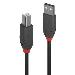 Cable - USB Type A Male To B Male - 50cm - Anthraline - Black