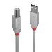 Cable - USB Type A Male To B Male - 2m - Anthraline - Grey