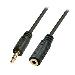 Audio Cable Premium - 3.5mm Jack To 3.5mm Stereo Socket - 1m - Black