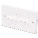 Cat5e Double Wall Plate With 4 X Angled Rj-45 Shuttered Socket, Unshielded