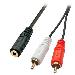 Adapter Cable Audio/video - 3.5mm Jack Male - 2xrca Female - Black - 25cm