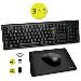 Essential Wireless Pack: Keyboard + Mouse + Mouse Pad - Qwerty Uk