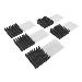 Heatsink for M.2 SSD module,15 x 15MM, Black, self adhesive, 5 pcs