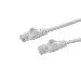 0.5M WHITE RJ45 CAT6 UTP STR/FLUSH MOULDED/24AWG