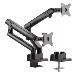 Dual Monitor Mount Black Articulating Arms