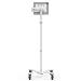 Rolling Rise Stand Extended + IT Mount Universal Plate - White