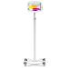 Bundle / Premium Medical Rolling Cart + Space, Enclosure for iPad 10.2in 7-9th Gen (2019-2021) - White