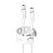 Data Transfer Cable - Racing USB-C to USB-C Cable 240W USB 2.0 2M Silver White